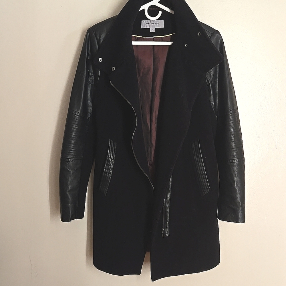 Marc New York Ladies' Long Wool Jacket-Black - Picture 9 of 11